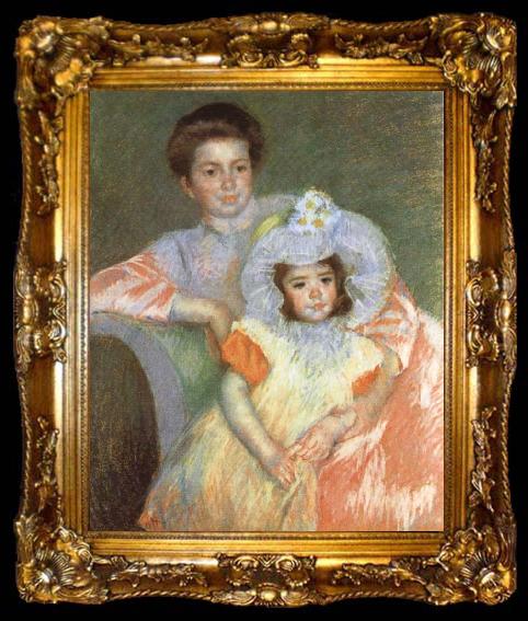 framed  Mary Cassatt Reine Lefebvre and Margot, ta009-2